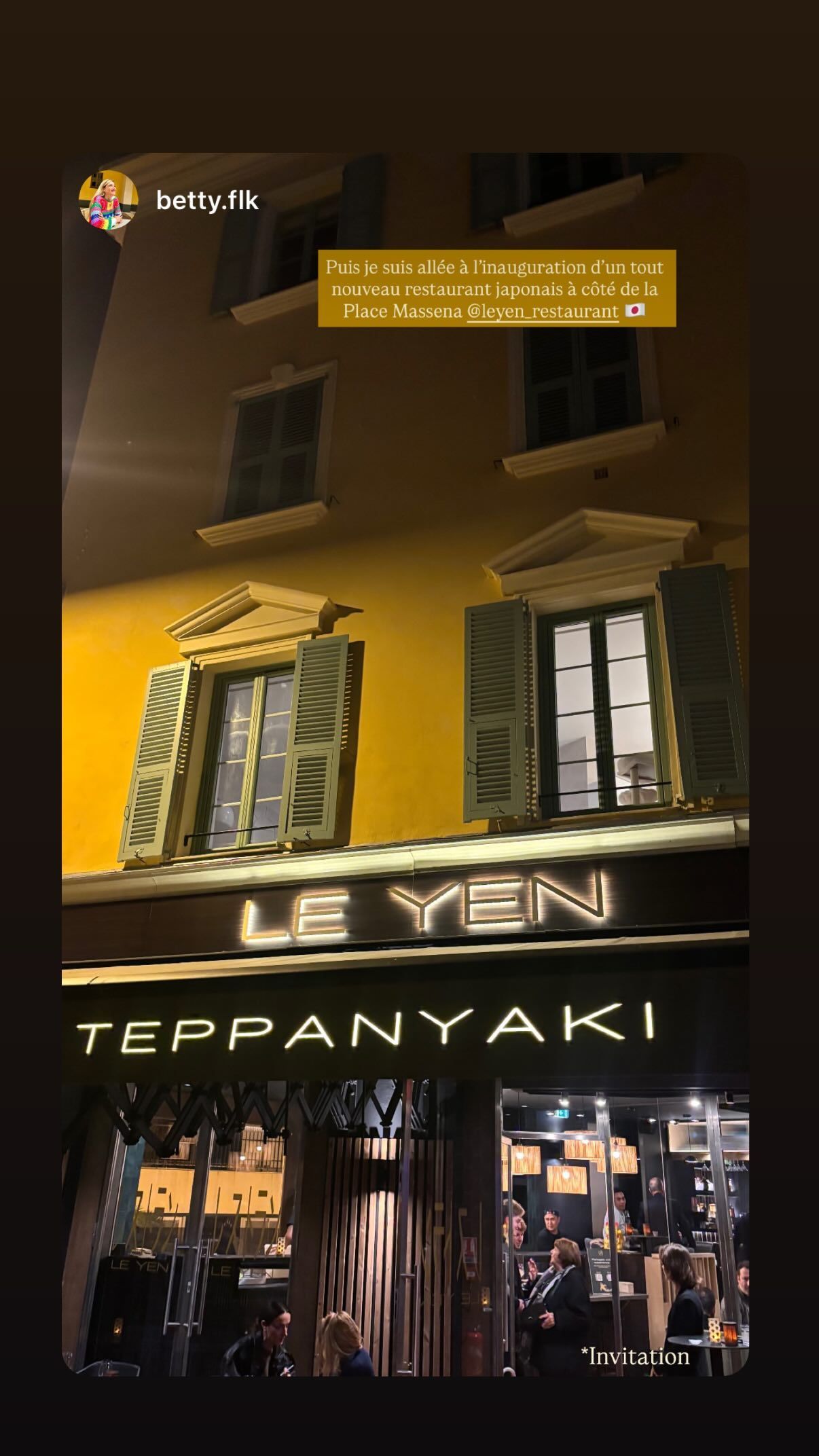 Le Yen, un restaurant japonais à Nice, offre une expérience de teppanyaki et des options à emporter.